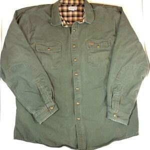 Carhartt Flannel-lined Shirt Jacket 2XL Tall Olive Workwear